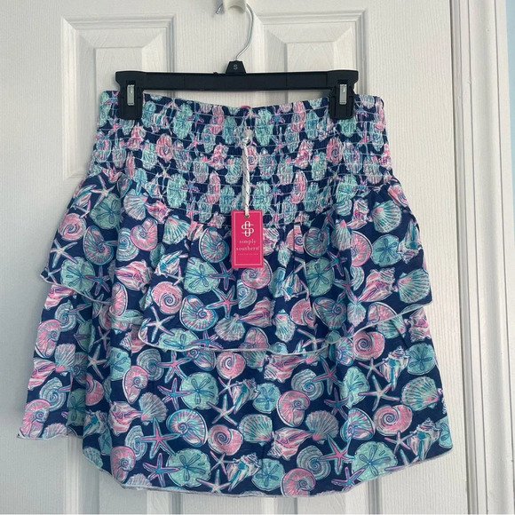 Simply Southern Shell-Bee Skirt Size Large NWT - Picture 2 of 7